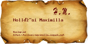 Hollósi Maximilla névjegykártya